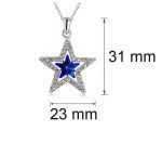 Austria kristallist tähekujuline kaelakee