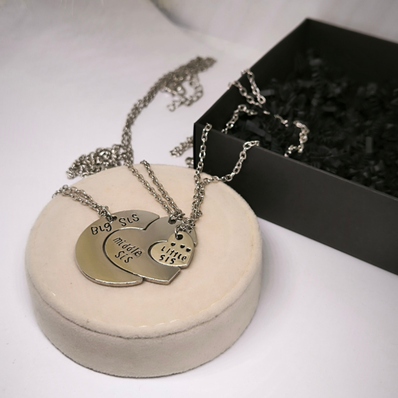 Ehetekomplekt õdedele "Big sis", "Middle sis" ja "Little sis"