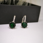 Kristallidega rõngaskujulised kõrvarõngad