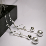 Hõbedased kõrvarõngad "Helmed"