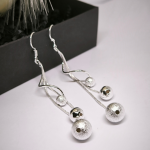 Hõbedased kõrvarõngad "Helmed"