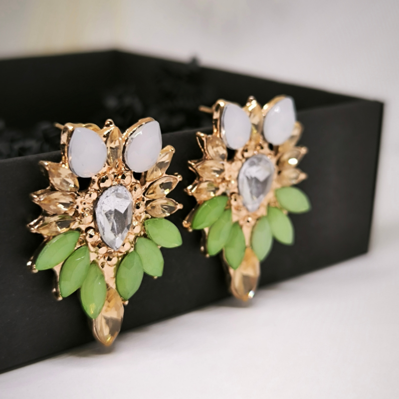 Kaunid kristalliga kõrvarõngad