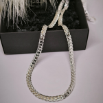 Massiivne hõbedavärvi kett