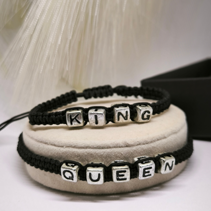 Kangast käevõrud "King ja Queen"