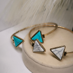 Kuldse värviga käevõrud "Kolmnurgad"