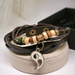 Nahast käevõrude komplekt paarile "Yin ja Yang"