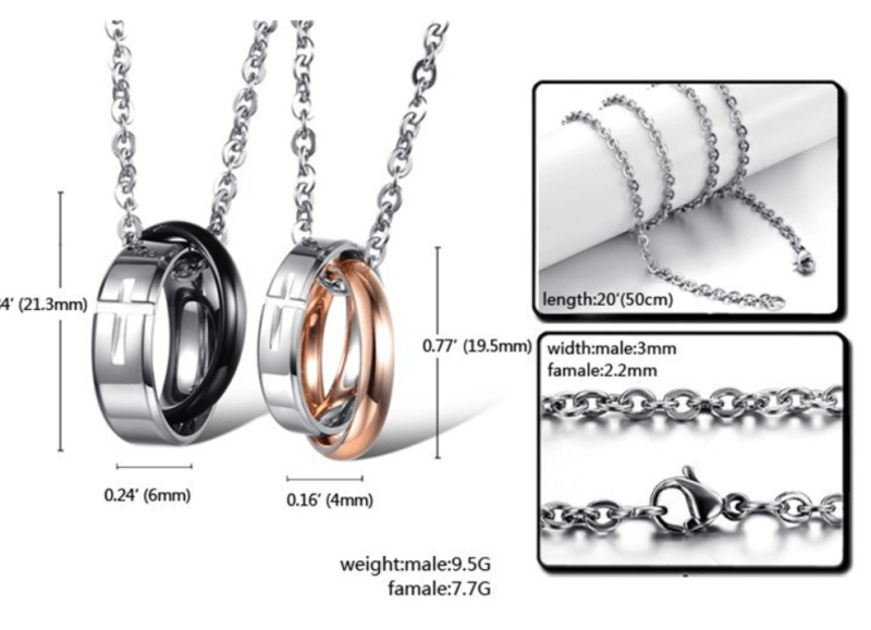 Elegantiškų kaklo papuošalų rinkiniai poroms