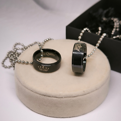 Kaelakeede komplekt paaridele "King and Queen rings"