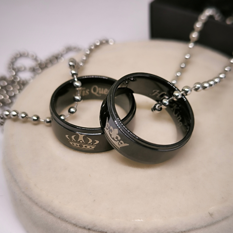 Kaelakeede komplekt paaridele "King and Queen rings"