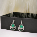 Bohho stiilis kõrvarõngad "Rohelus"