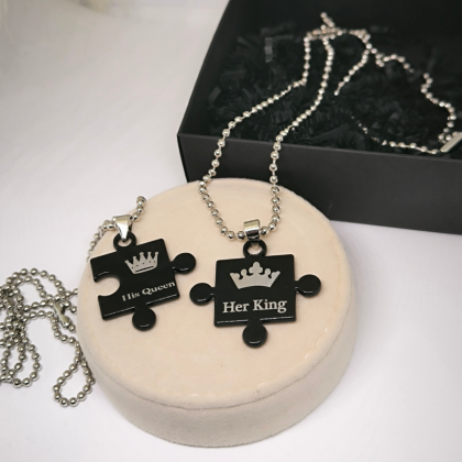 Kaelakeed paarile Her King His Queen "Puzzle"