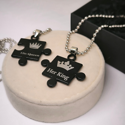 Kaelakeed paarile Her King His Queen "Puzzle"