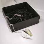 Medaljoni tüüpi hõbedast värvi ripats