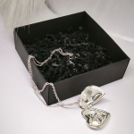 Medaljoni tüüpi hõbedast värvi ripats