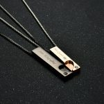 Roostevabast terasest kaelaehted paarile Her King - His Queen