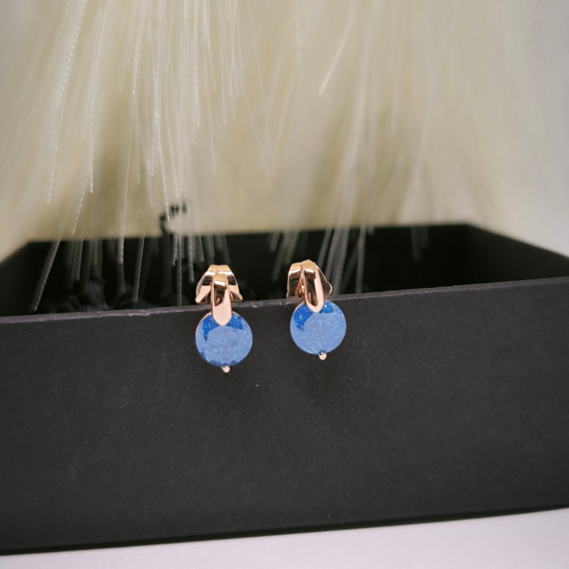 Elegantne pidulikud kõrvarõngad värvilise kristalliga