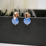 Elegantne pidulikud kõrvarõngad värvilise kristalliga