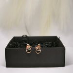 Roosa kulla värvi tsirkooniumiga kõrvarõngad