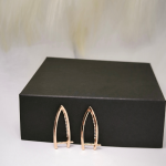 Roosa kulla värvi naiste kõrvarõngad tsirkooniumiga