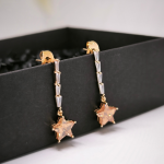 Pikad ja uhked kõrvarõngad tähekujulise elemendiga