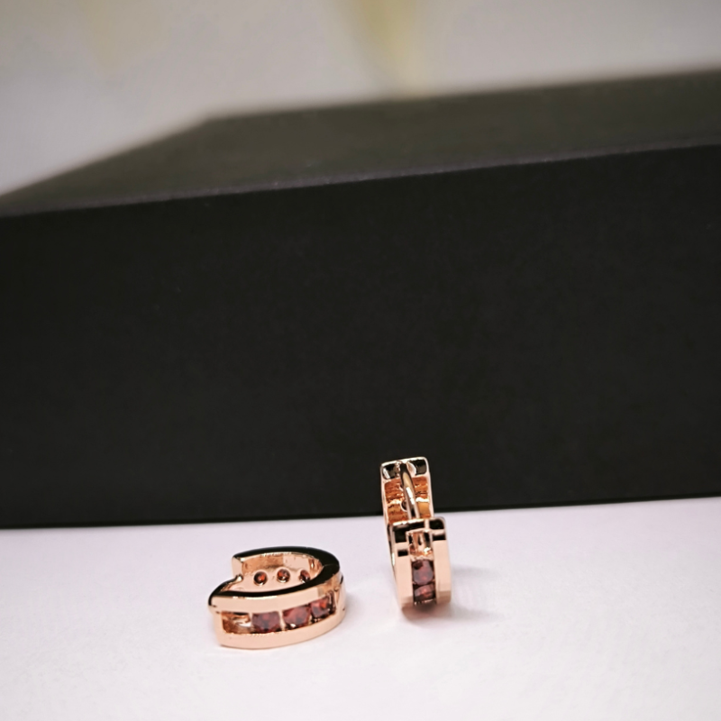 Zirkooniga rõngaskujulised kõrvarõngad