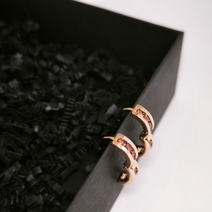 Zirkooniga rõngaskujulised kõrvarõngad