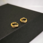 Luksuslikud kuldse värviga kõrvarõngad miniatuursete kristallidega