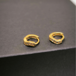 Luksuslikud kuldse värviga kõrvarõngad miniatuursete kristallidega