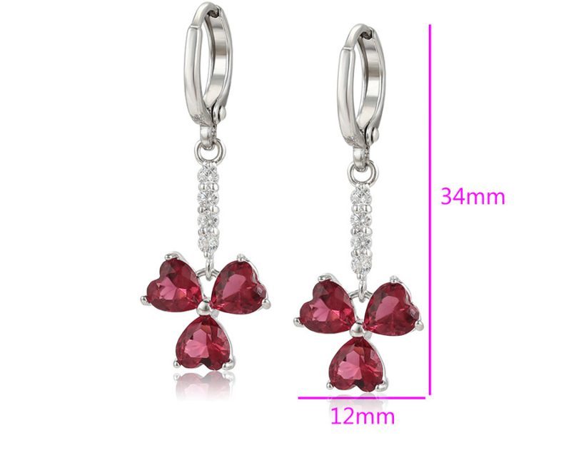 Naiste kõrvarõngad südamekujulise tsirkooniumiga