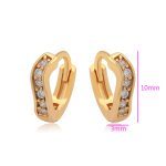 Luksuslikud kuldse värviga kõrvarõngad miniatuursete kristallidega