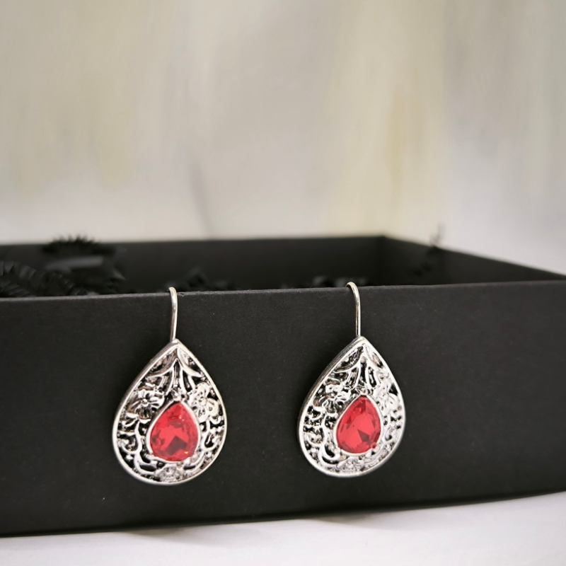 Pisarakujulised tsirkooniga kõrvarõngad