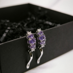 Originaalse disainiga kõrvarõngad tsirkooniga