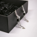 Zirkooniumiga eksklusiivse disainiga kõrvarõngad