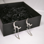 Zirkooniumiga eksklusiivse disainiga kõrvarõngad