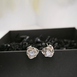 Peen roosikujulised kõrvarõngad tsirkooniumiga