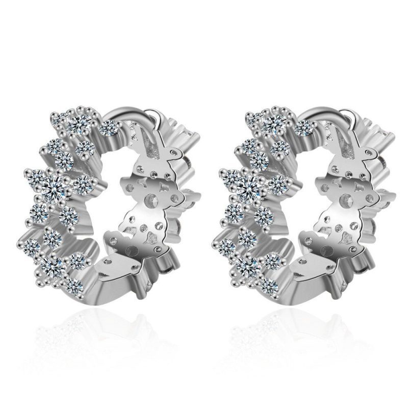 Luksuslikud naiste kõrvarõngad tsirkooniumiga