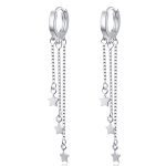 Kõrgekvaliteedilised hõbedavärvi naiste kõrvarõngad