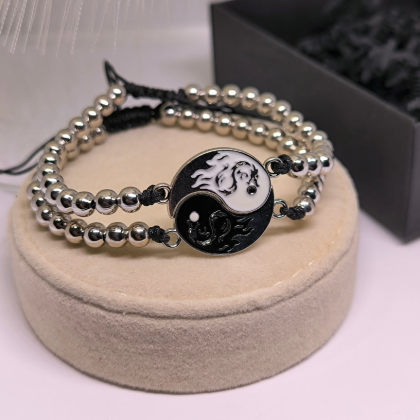 Minimalistlikud paaris käevõrud „Hõbedane harmoonia“