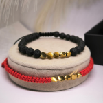 Stiilne käevõrude komplekt tiigrisilmaga