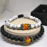 Kahevärviline eksklusiivse disainiga käevõrude komplekt