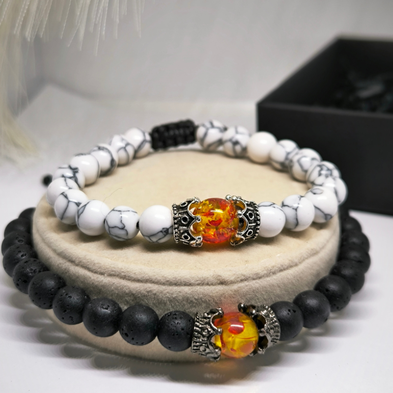 Kahevärviline eksklusiivse disainiga käevõrude komplekt