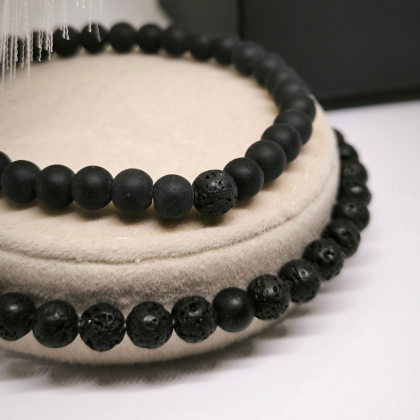 Minimalistlikus stiilis helmestega käevõrud paaridele