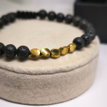 Käsitöö laavakivist helmestega käevõrude komplekt