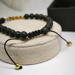 Käsitöö laavakivist helmestega käevõrude komplekt