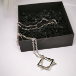 Hõbedane moodne unisex kaelakee ripats