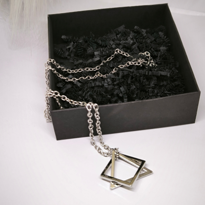 Hõbedane moodne unisex kaelakee ripats