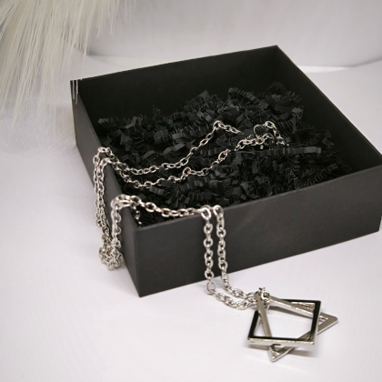 Hõbedane moodne unisex kaelakee ripats