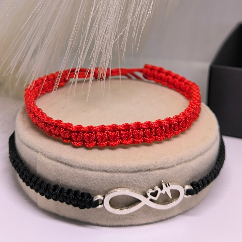 Kangast käevõrude komplekt lõpmatuse sümboliga