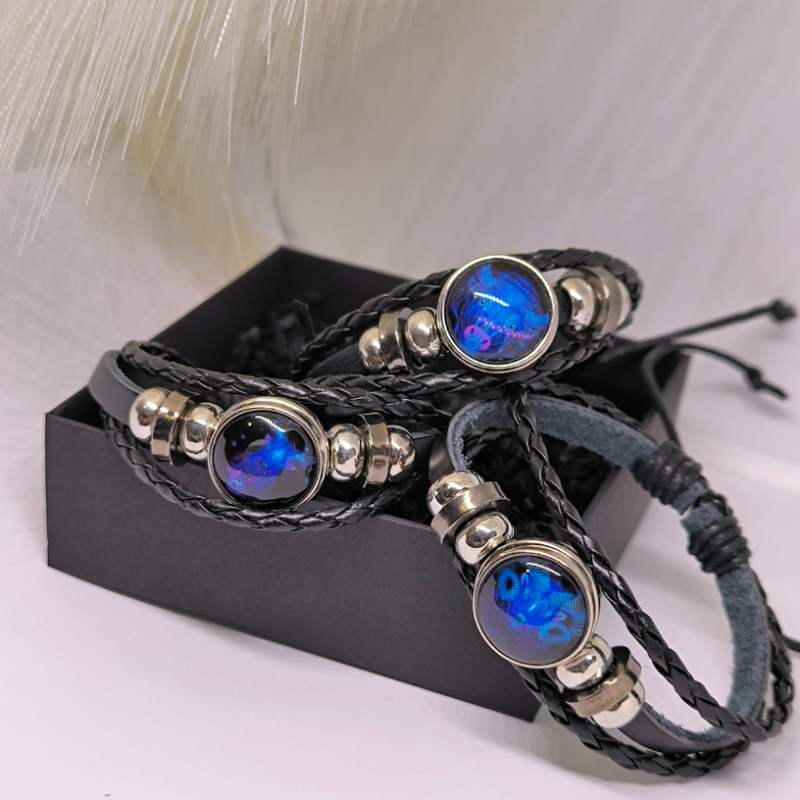 Nahast unisex käevõru sodiaagimärgiga