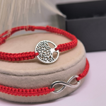 Kangast käevõrude komplekt metallist aktsentidega